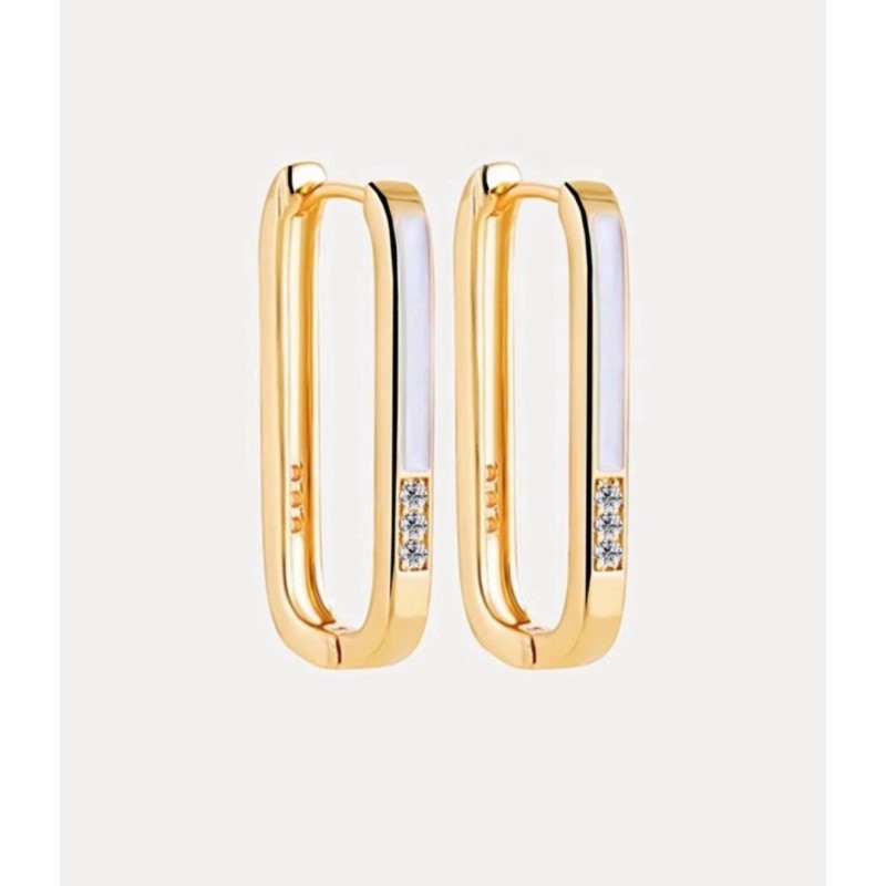 Long Classy Earrings with Zyrkonia