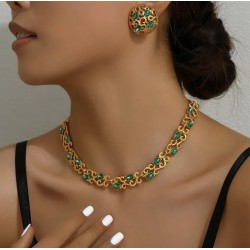 Beautifull Accesoire Set with Green Stones ✨