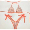 Luxury Orange Bikini with Crystals