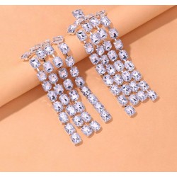 Long Diamond Rain Earrings