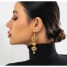 Gold Style Long Earrings Perls