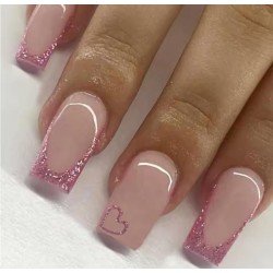 Glitter Nails in Pink