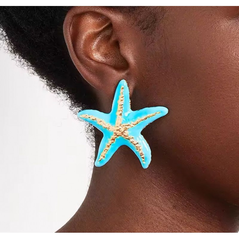 Sky Blue Star Earrings